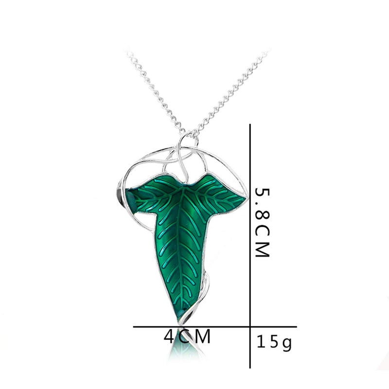 PPX 2 Pcs Leaf Pendant Chain Necklace Princess Chain with Transparent Jewelry Box - Image 2